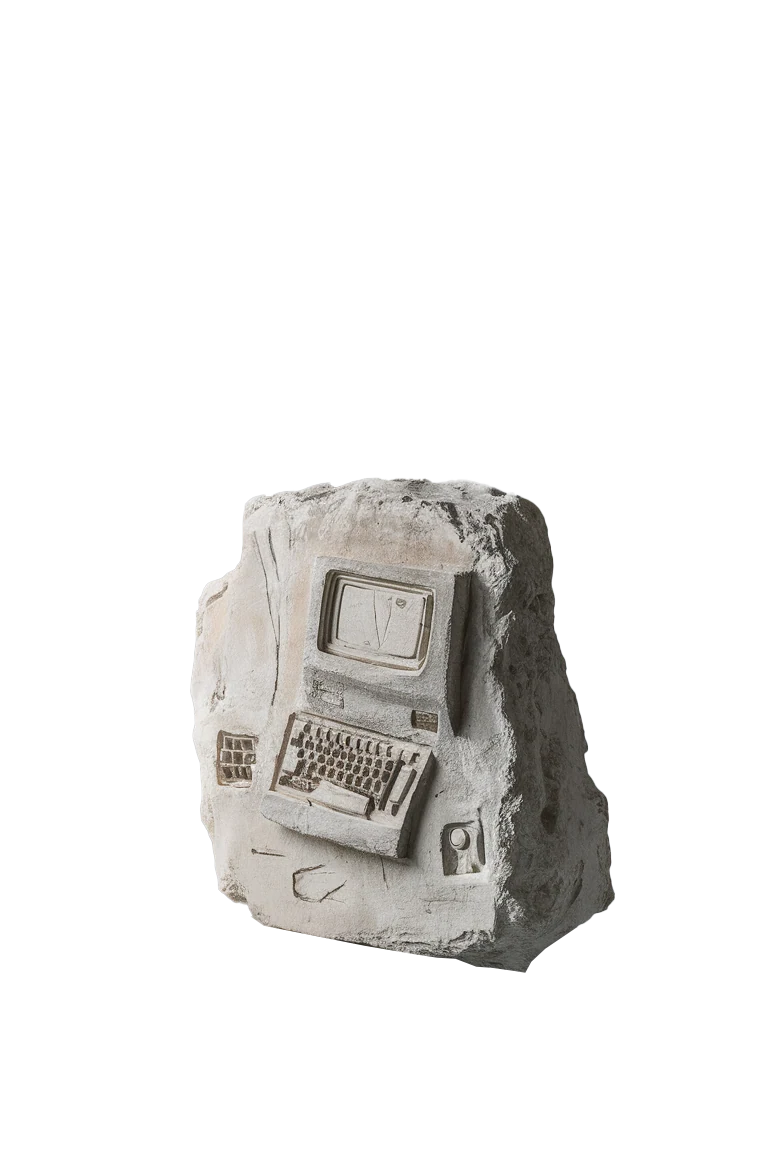 Speculative artifact resembling a fossilised computer terminal