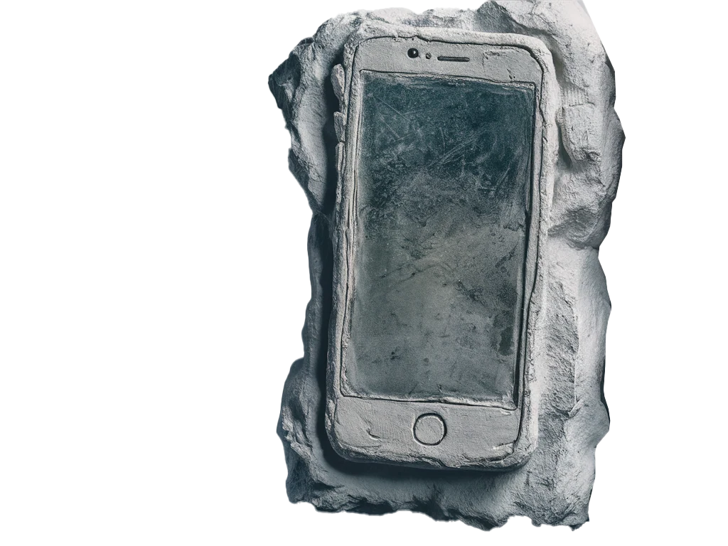 Speculative artifact resembling a fossilised handheld device