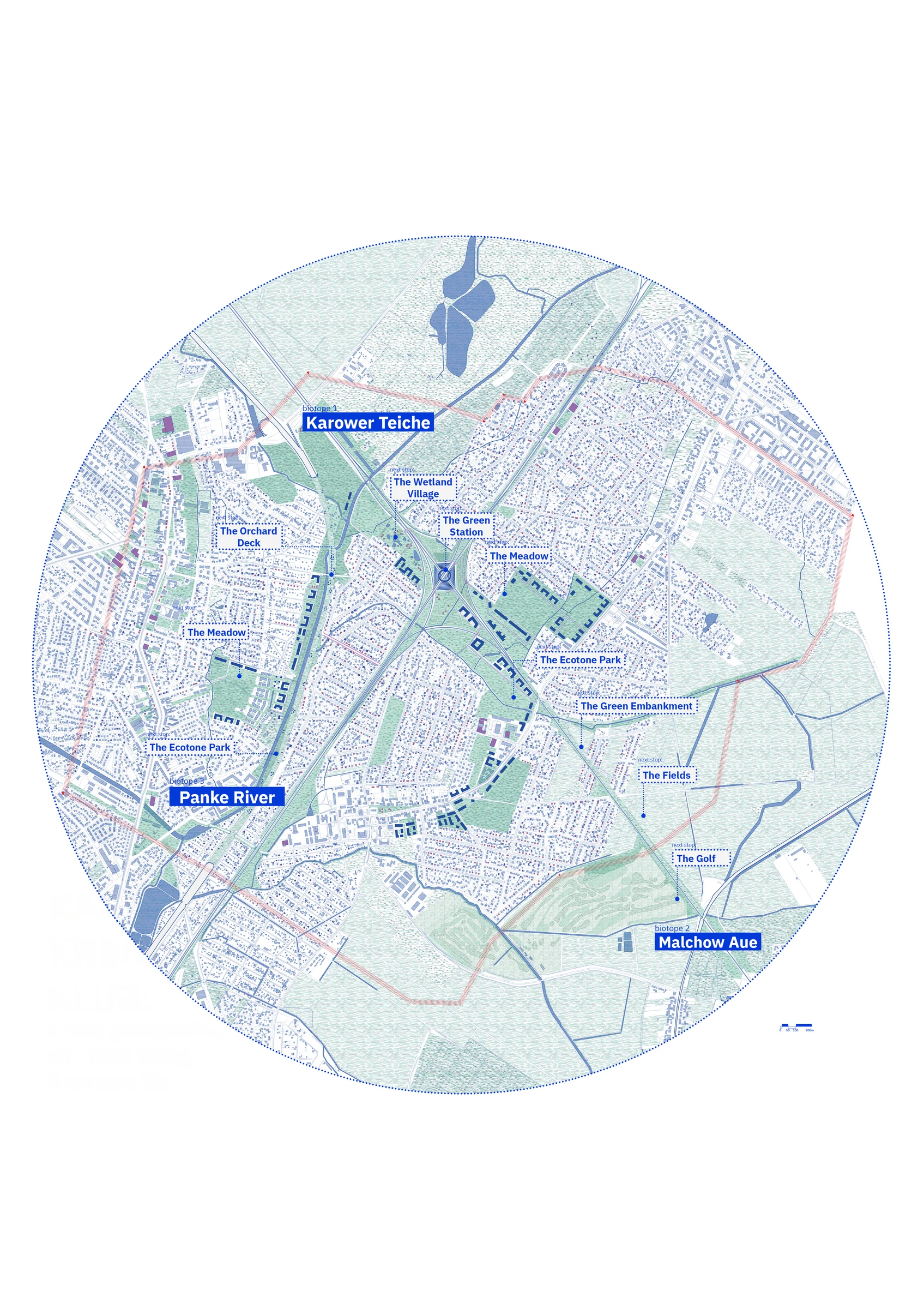 Masterplan of Karow Kreuz Klub and its surrounding neighbourhoods